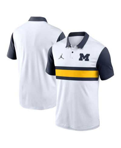 Мужское поло Jordan White Michigan Wolverines Primetime Campus Vapor Performance