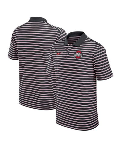 Nike Men's Black/White Ohio State Buckeyes Primetime Victory Striped Performance Polo