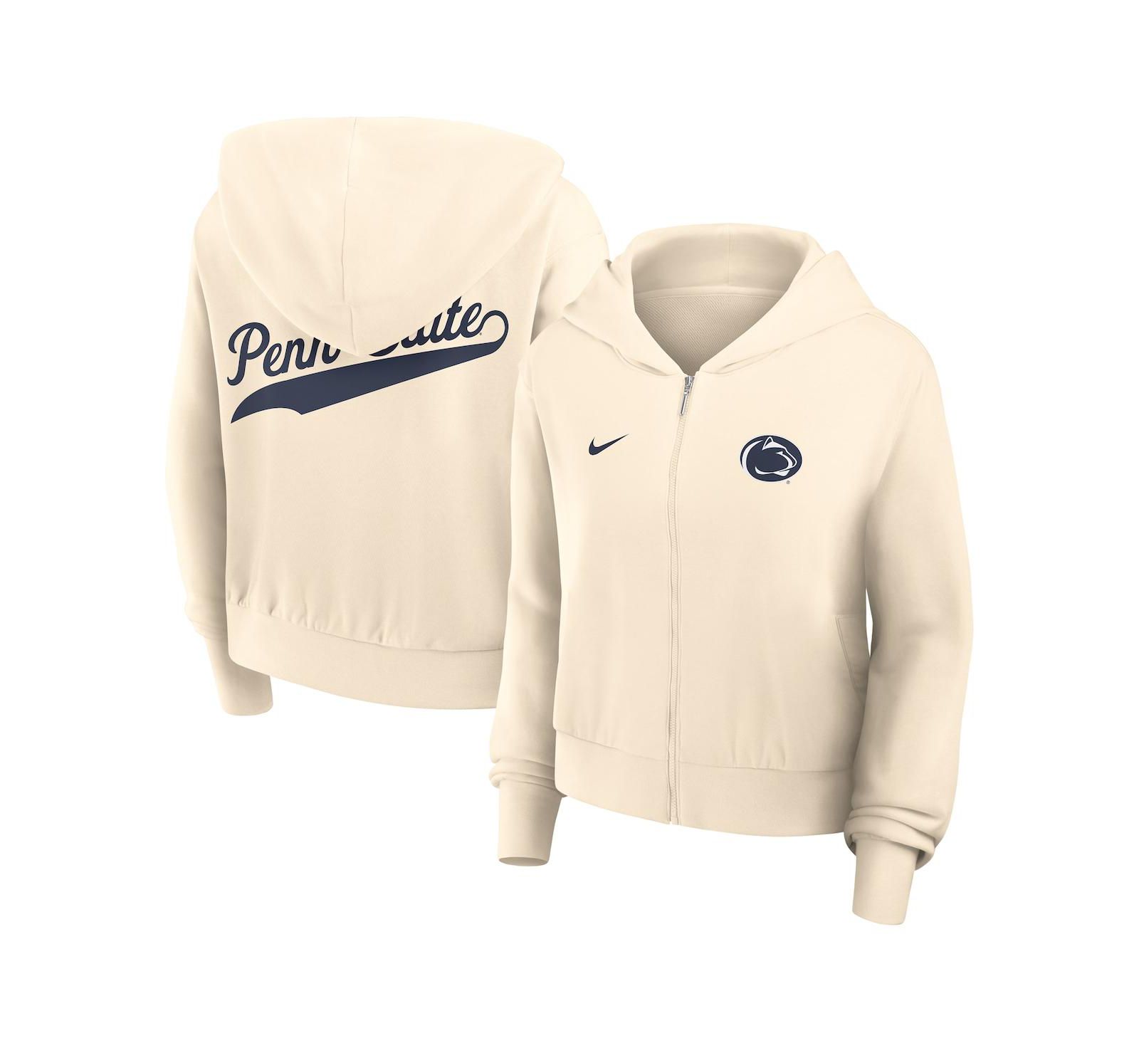 Женское худи Nike Cream Penn State Nittany Lions Chill Full-Zip
