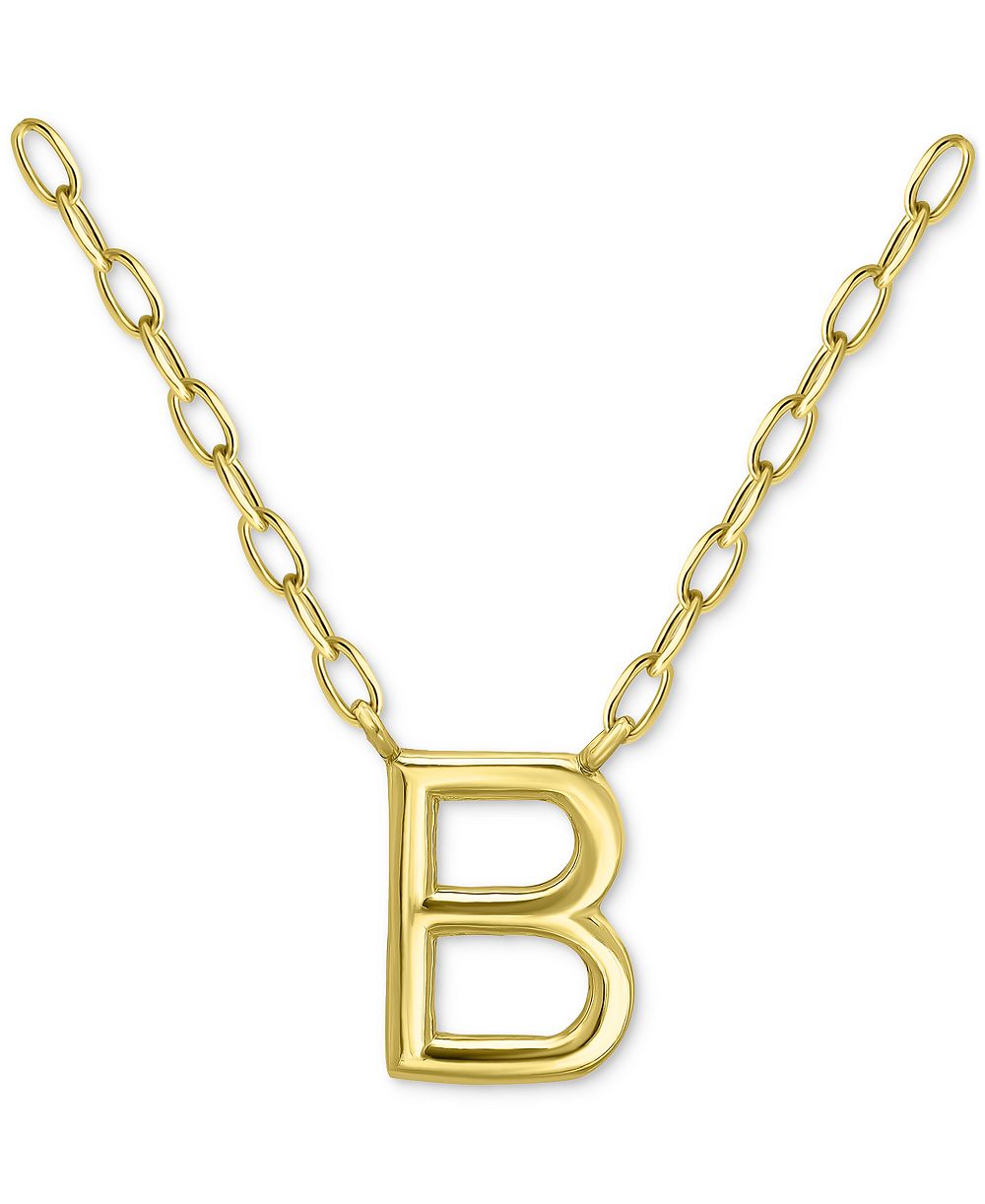 Подвеска Giani Bernini Initial B из стерлингового серебра с напылением 18k Gold, 16" + 2" удлинитель