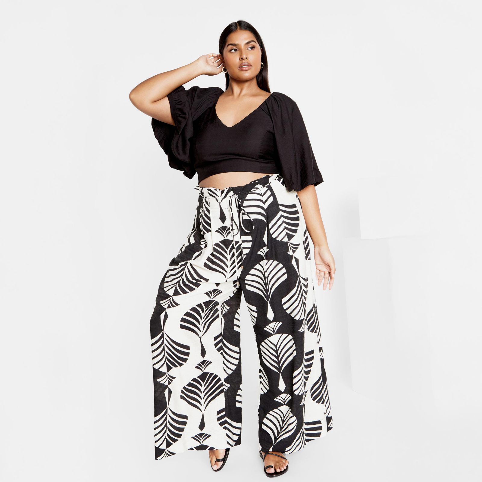 CITY CHIC брюки с принтом Peta Plus Size