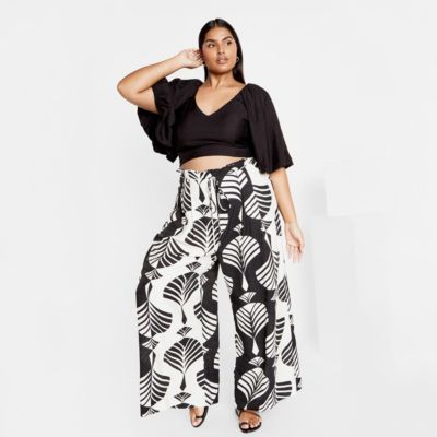 CITY CHIC брюки с принтом Peta Plus Size