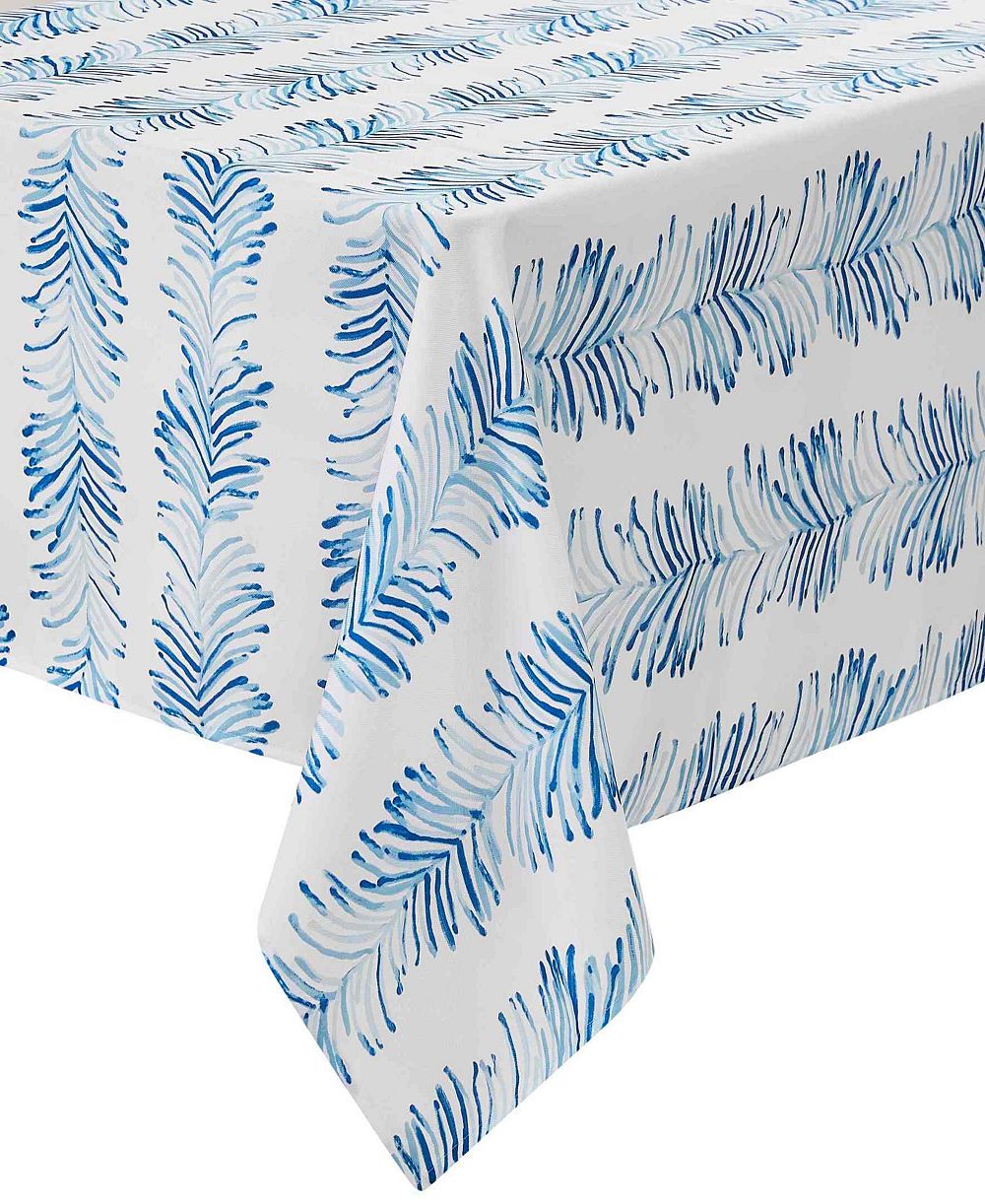 IZOD Seagrass Stripe Water-Resistant Indoor and Outdoor Tablecloth, 60" x 102" Rectangle