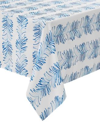 IZOD Seagrass Stripe Water-Resistant Indoor and Outdoor Tablecloth, 60" x 102" Rectangle