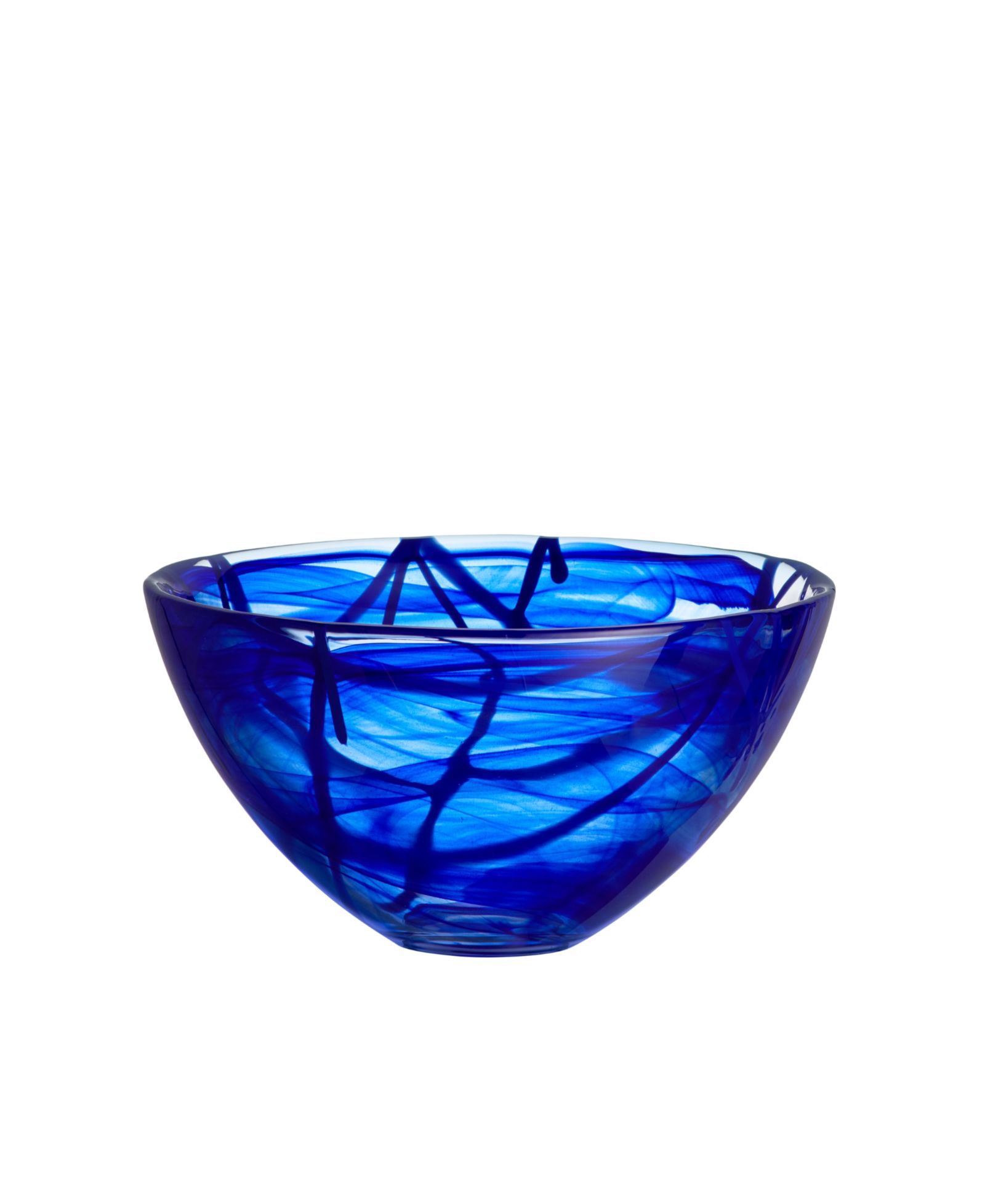 Kosta Boda Декоративная чаша Contrast Blue, 9.1"