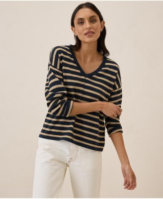 Pact Women's Organic Cotton Classic Fine Knit Relaxed Sweater