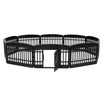 IRIS 24" Exercise 10-Panel Pet Playpen с дверью, для собак Small Medium, безопасный и удобный в сборке