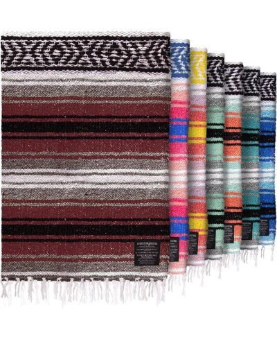 Authentic Large Handwoven Mexican Blanket - Durable Serape