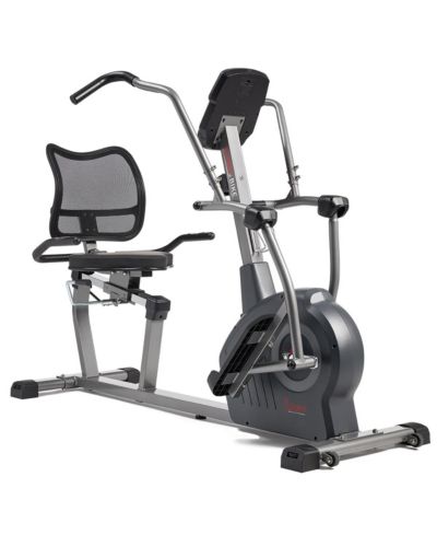 Sunny Health & Fitness Беговая дорожка-эллиптический тренажер Elite Recumbent с магнитным сопротивлением 12 уровней и приложением SunnyFit
