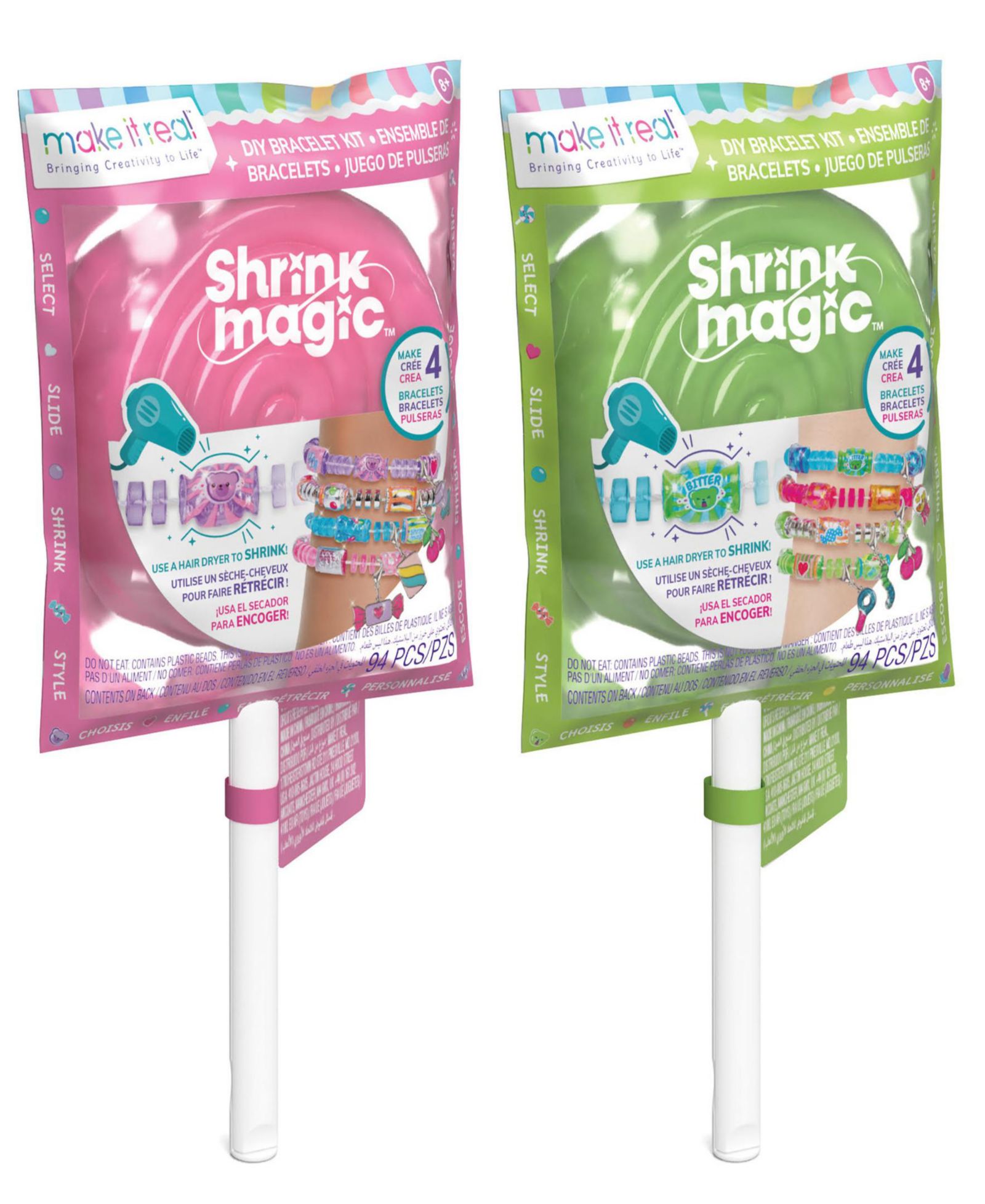 Набор для создания браслетов Make It Real Shrink Magic Sweet Sour Lollipop