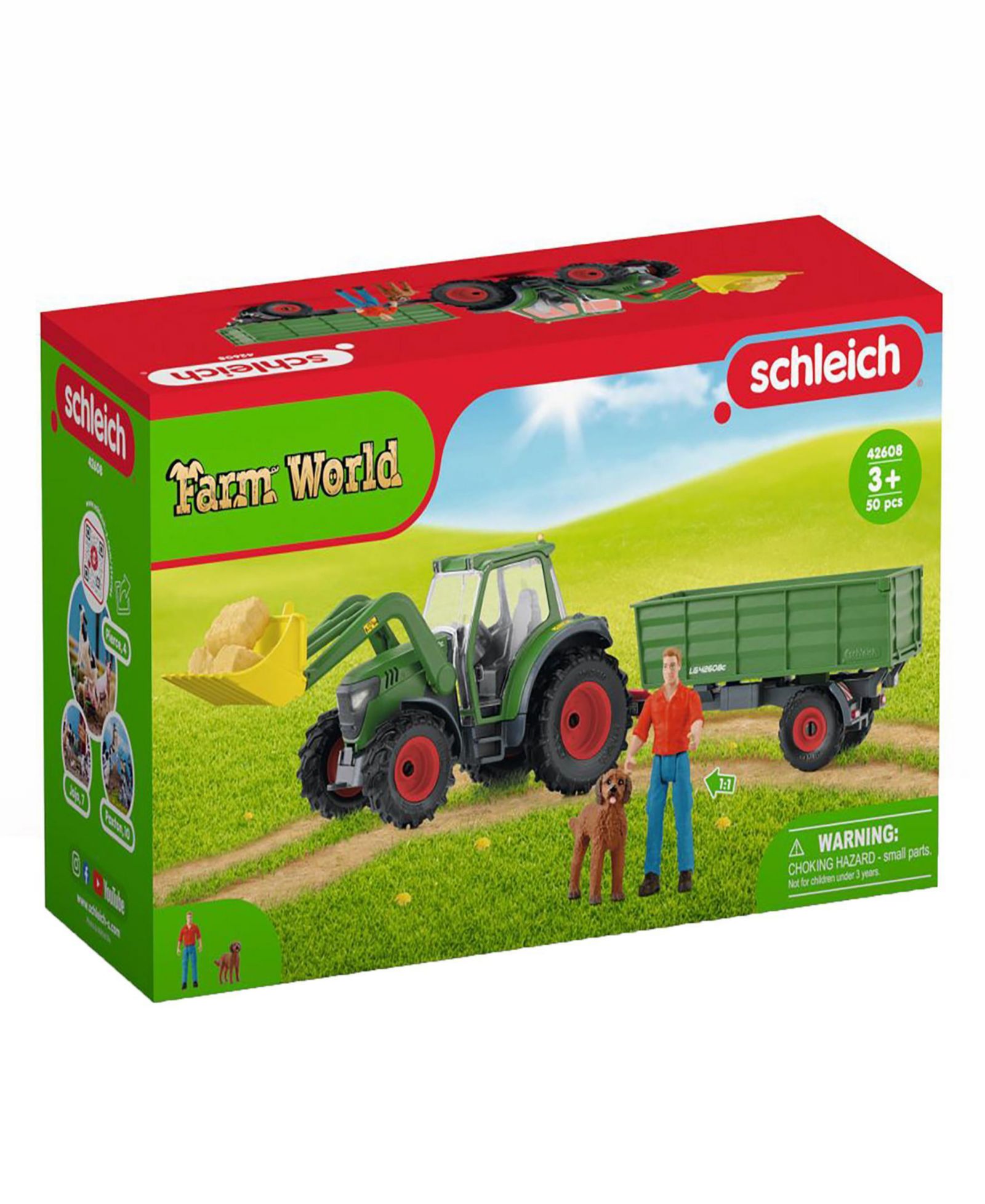 Игровой набор Schleich Farm World Tractor With Trailer