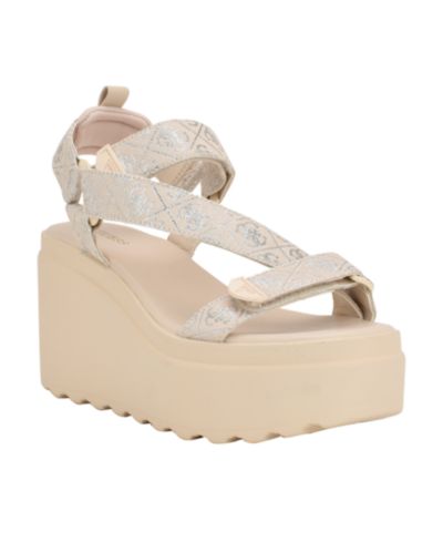 GUESS Женские босоножки Ocilia Quattro Logo Sport Eva на танкетке