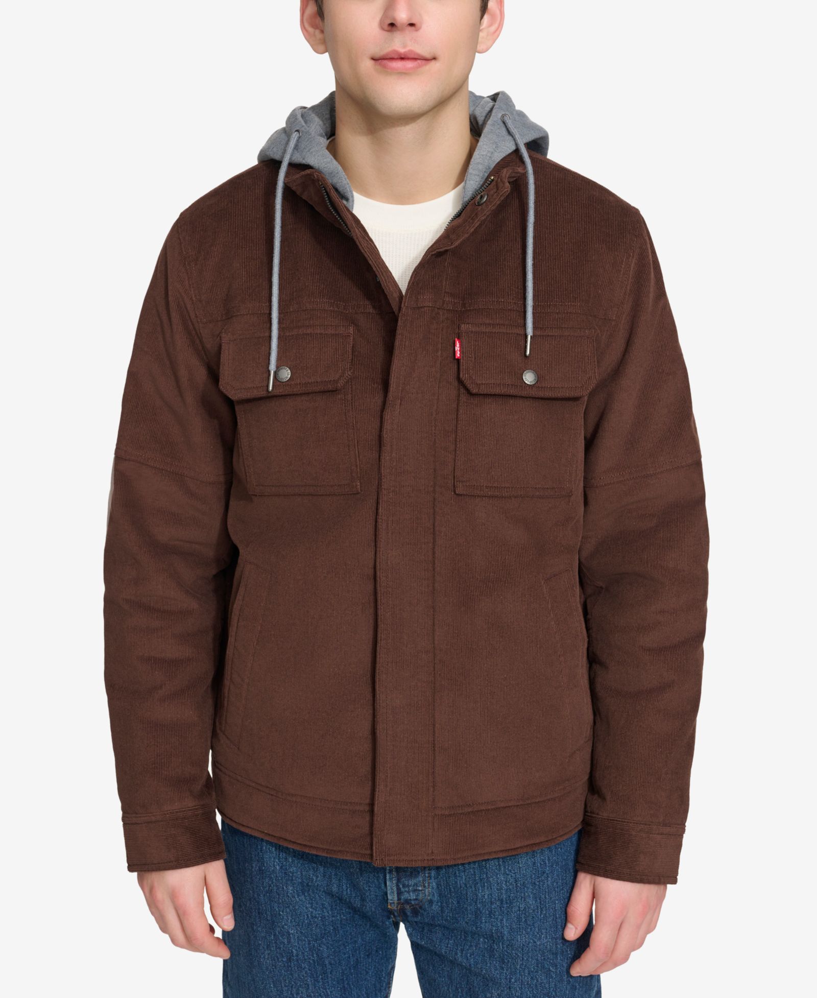 Levi's® Men's Hooded Corduroy Zip Jacket