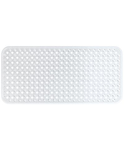 Non-Slip Suctioned Bathtub Mat with Drainage Holes - Durable & Machine Washable - Clear - 35"x16"