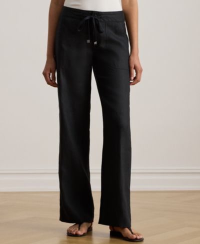 Lauren Ralph Lauren Женские льняные брюки широкого кроя, Petite