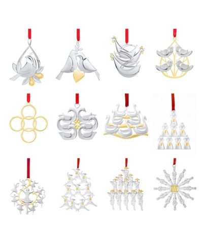 Nambé 12 Days of Christmas Ornaments Set