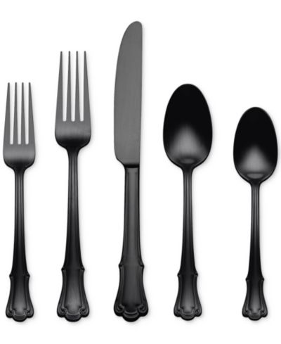 Oneida James Street Black 20-Pc. Flatware Set, Service for 4