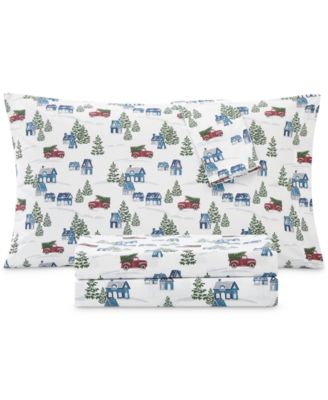 Комплект из 3 простыней Macy's Holiday Printed Microfiber, Twin