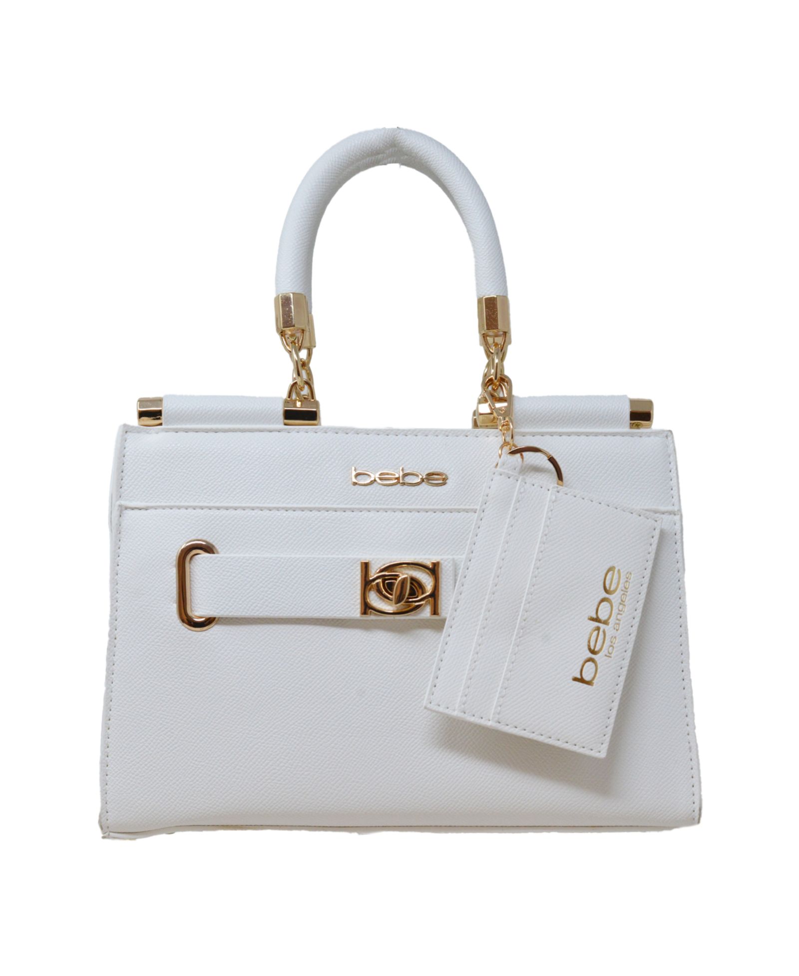 Bebe Alex Quilted Satchel Bag with Card Holder
