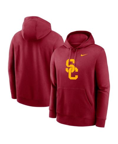 Nike Men's Crimson USC Trojans Primetime Evergreen Club Fleece Pullover Hoodie