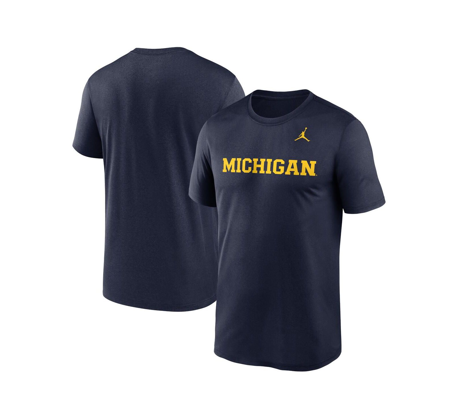 Мужская футболка Jordan Michigan Wolverines Primetime Legend Wordmark, Navy