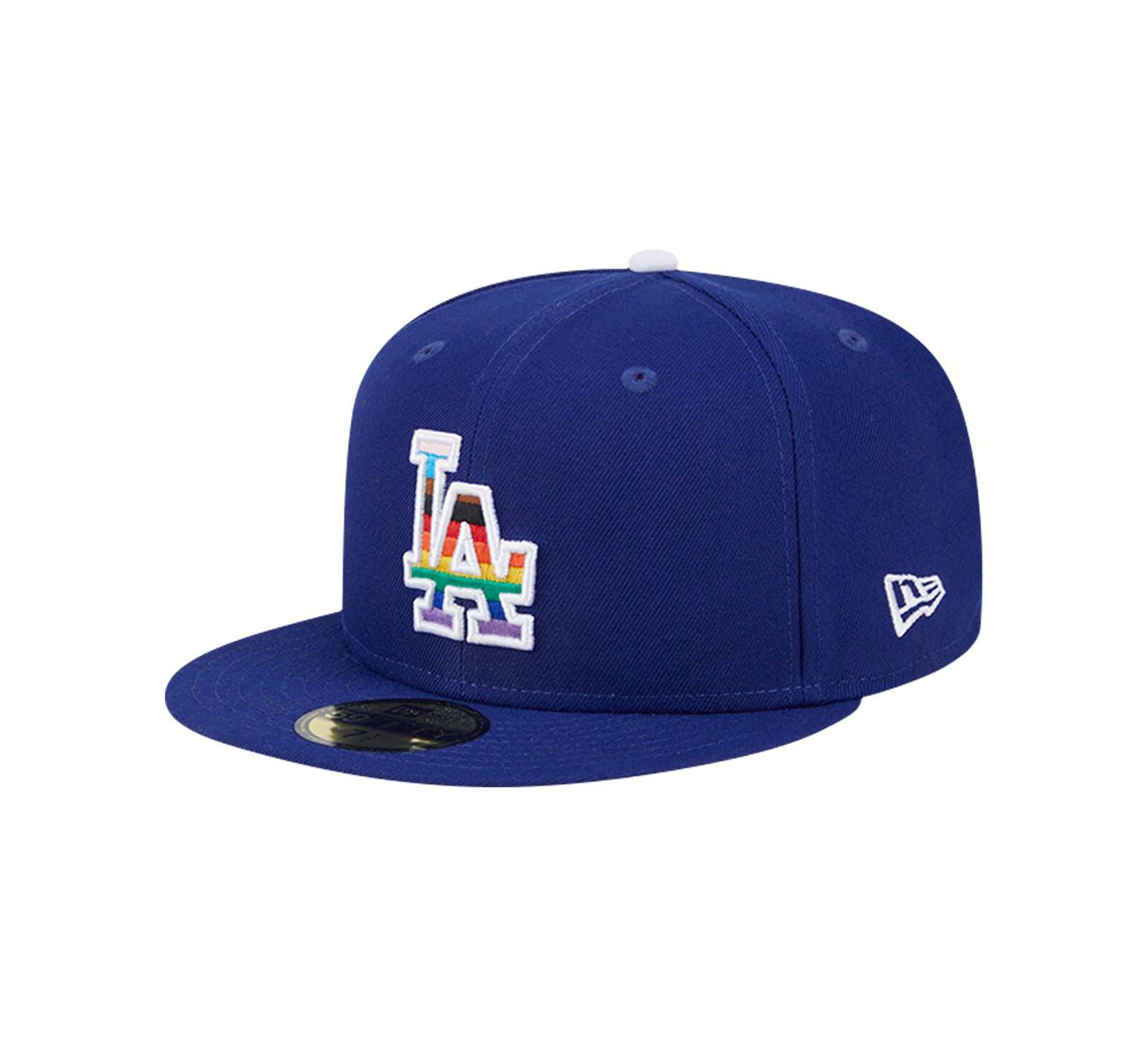 Мужская кепка New Era Royal Los Angeles Dodgers 2024 Pride on Field 59FIFTY Fitted
