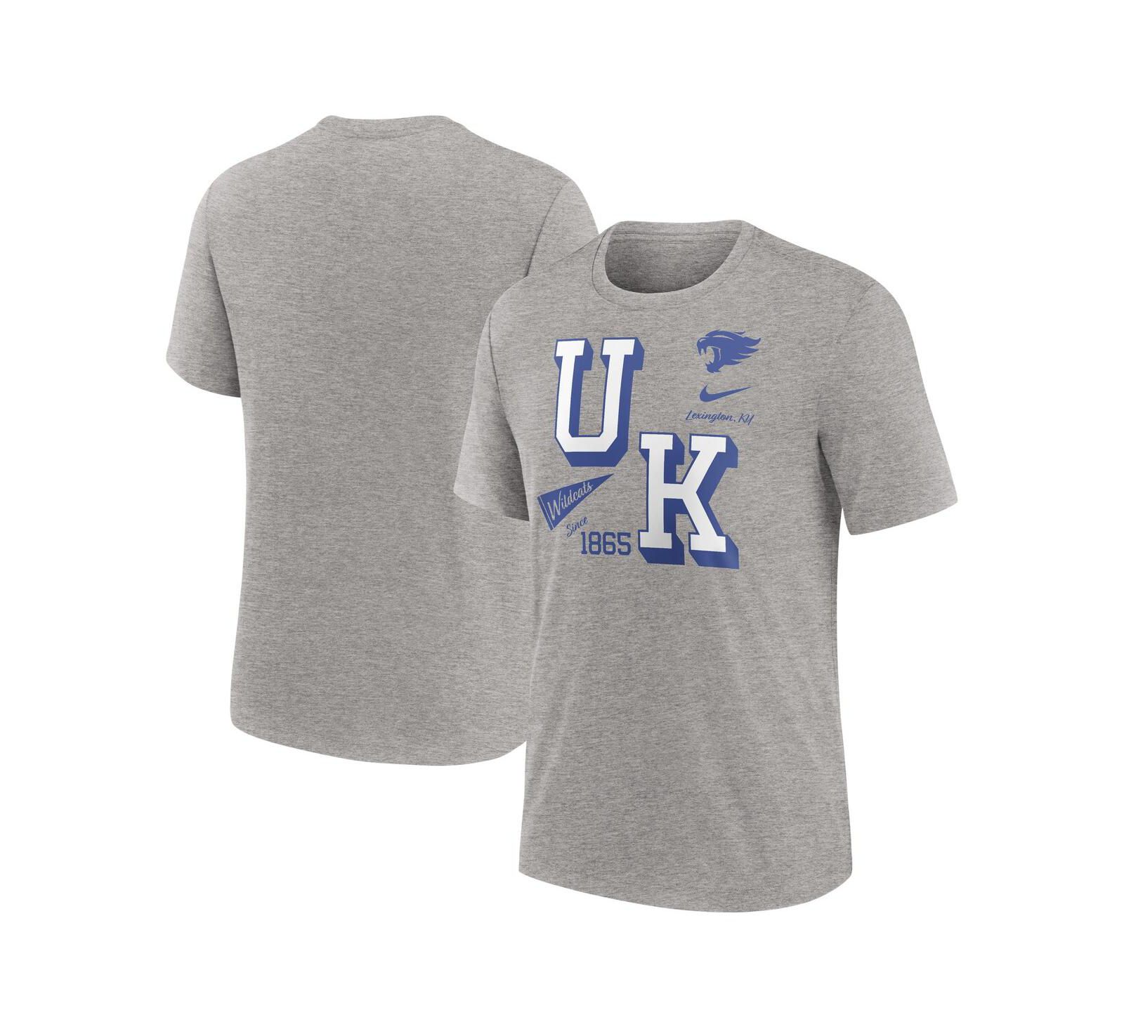 Nike Men's Heather Gray Kentucky Wildcats Blitz Roll Call Tri-Blend T-Shirt