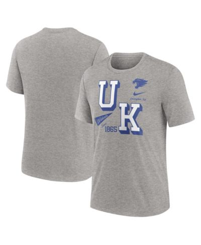 Мужская футболка Nike Heather Gray Kentucky Wildcats Blitz Roll Call Tri-Blend