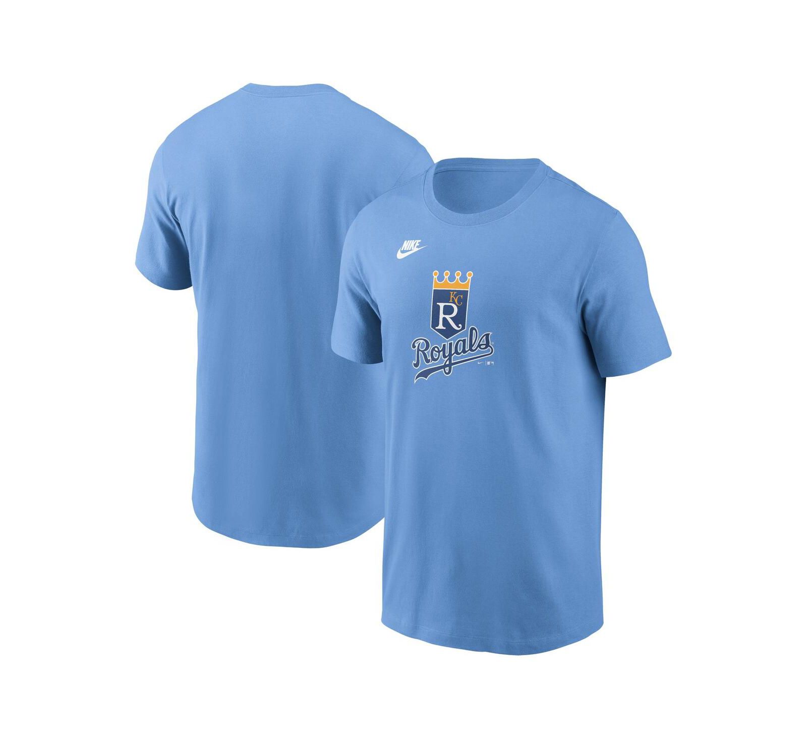 Nike Men's Light Blue Kansas City Royals Cooperstown Collection Team Logo T-Shirt