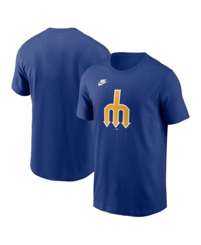 Мужская футболка Nike Royal Seattle Mariners Cooperstown Collection Team Logo