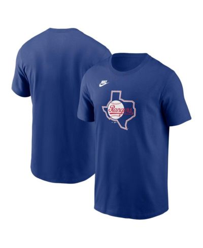 Мужская футболка Nike Texas Rangers Cooperstown Collection с логотипом команды, синяя