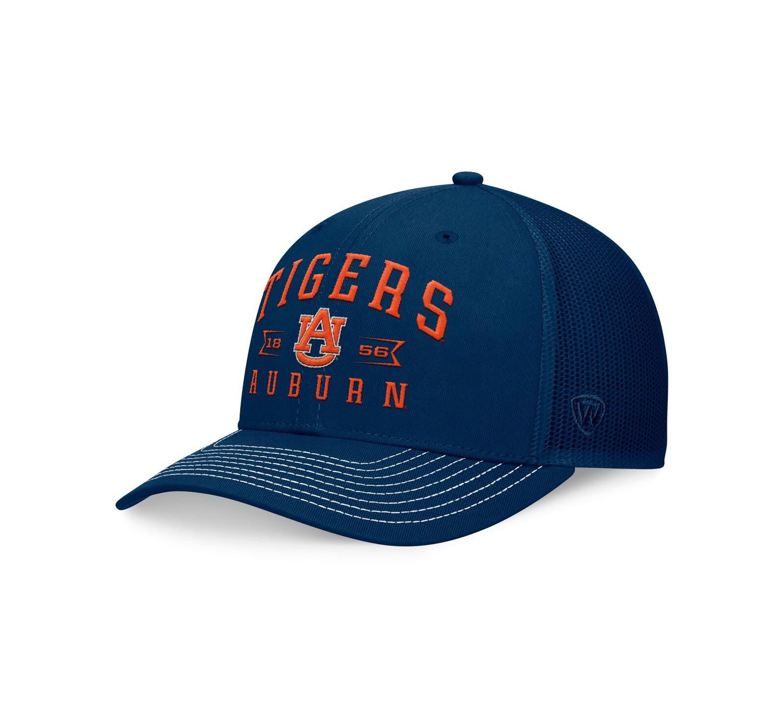 Мужская кепка Top of the World Navy Auburn Tigers Carson Trucker Adjustable Hat