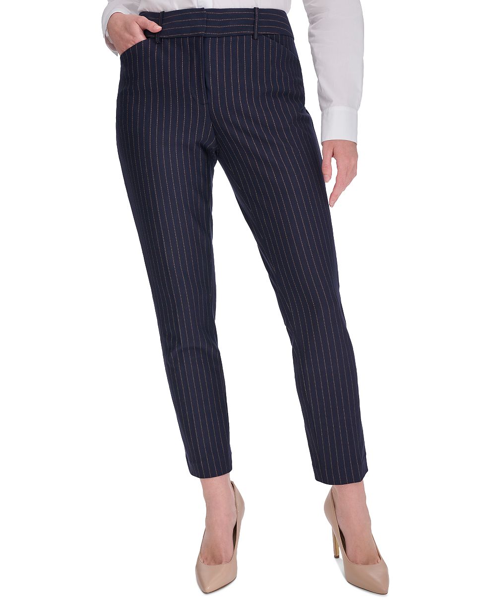 Tommy Hilfiger Женские брюки в полоску Mid-Rise