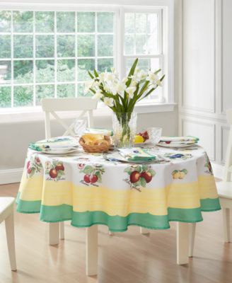 Elrene French Garden Fleurence пятностойкая круглая скатерть, 70"