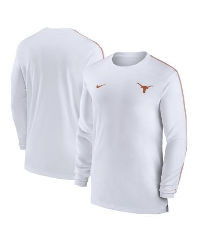 Nike мужская футболка с длинным рукавом Texas Longhorns 2024 Sideline Coach UV Performance