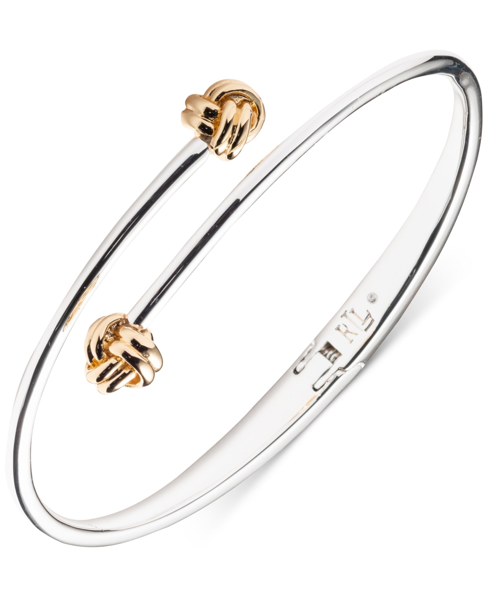 Lauren Ralph Lauren Two-Tone Knot Bypass Bangle Bracelet