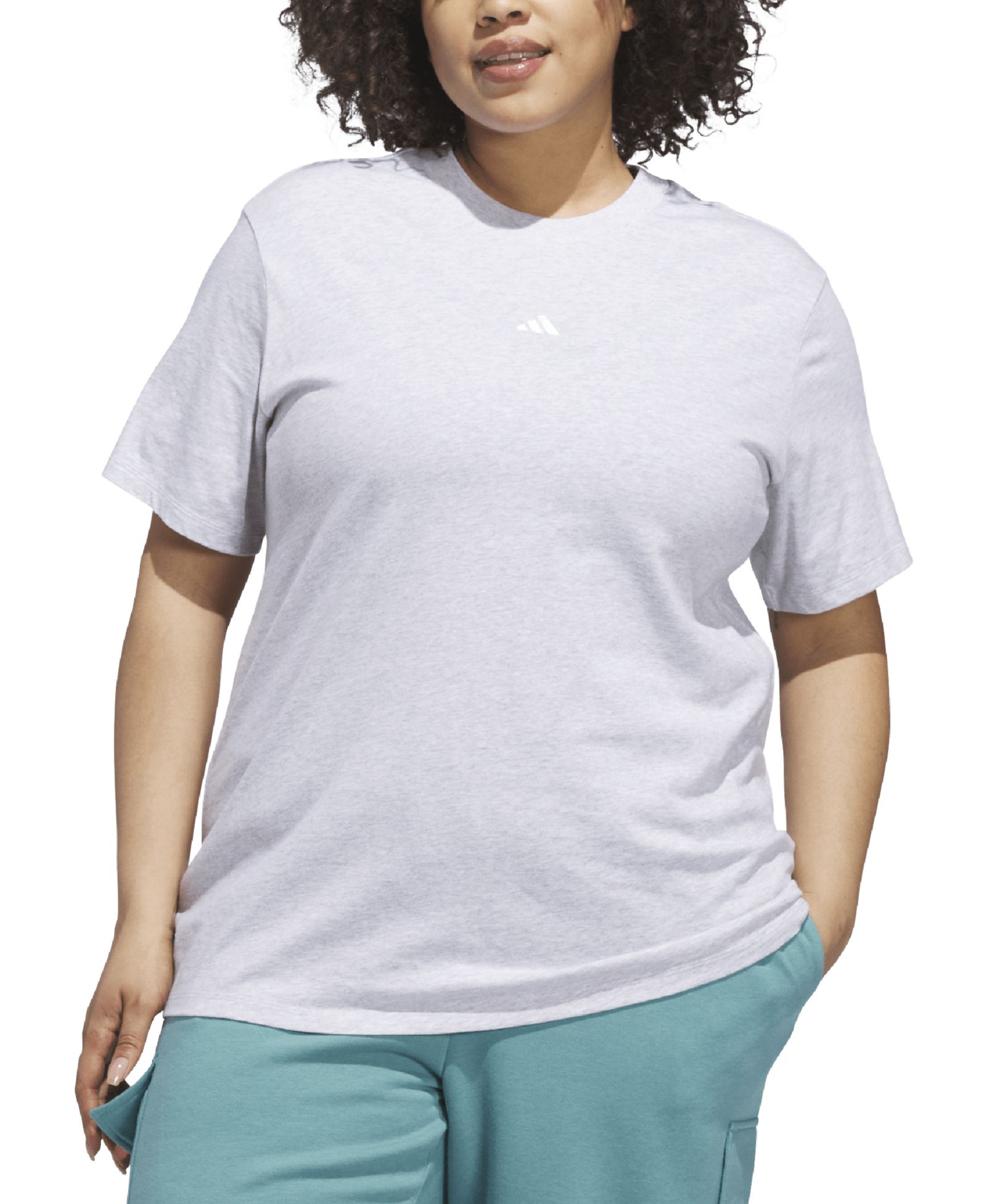 adidas футболка из хлопка с логотипом, Plus Size