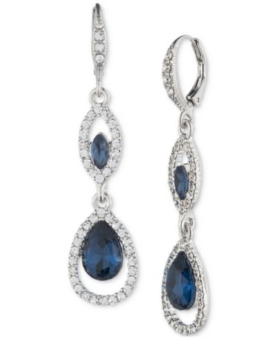 Серьги-подвески Givenchy Pavé & Color Crystal Double Drop