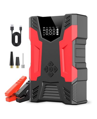 Автомобильный пусковое устройство и компрессор для шин Alpha Digital 150PSI: 3000A Peak- 7L Gas/5L Diesel