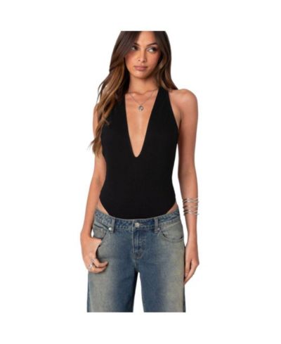 Edikted Women's Deep V Backless Bodysuit