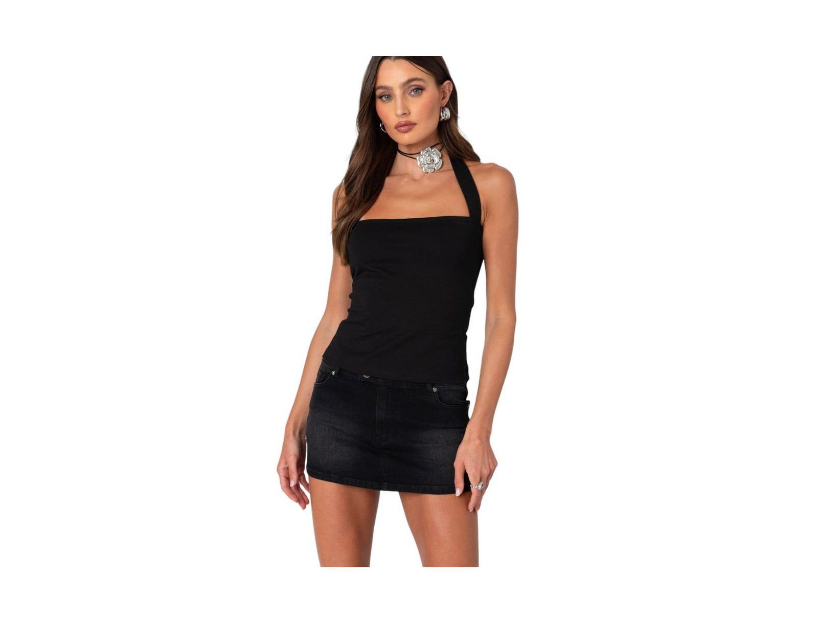 Женский топ Edikted Marisol Straight Neck Halter
