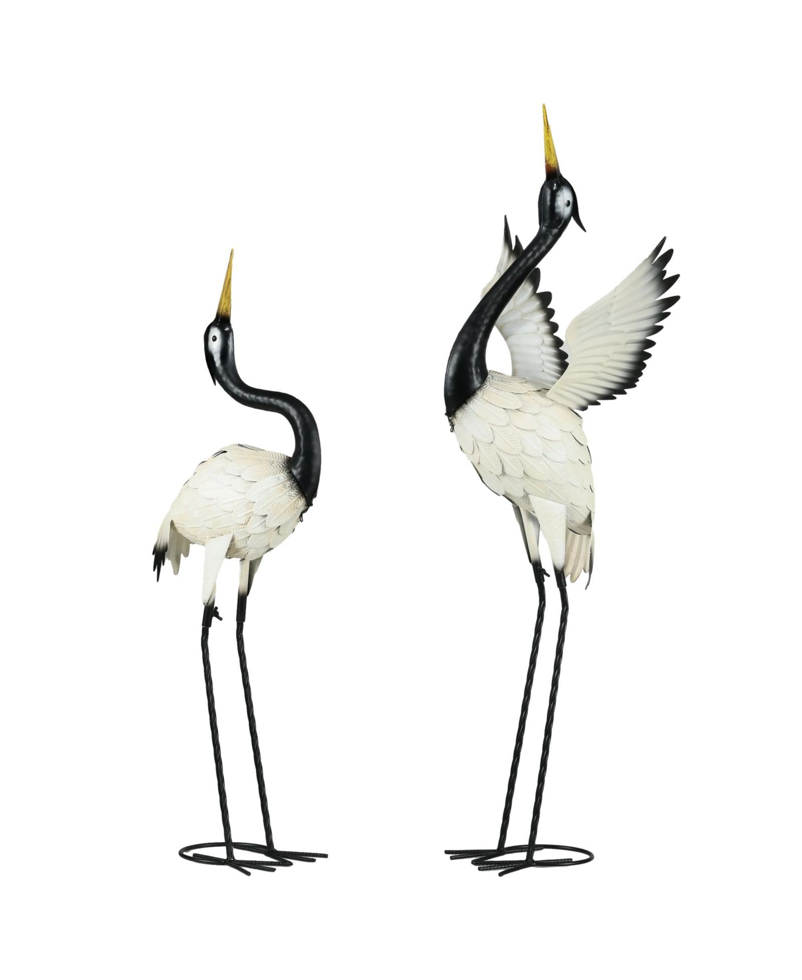 Садовые статуи Outsunny 2pc Heron Garden Statues, Metal Yard Art Bird Sculptures
