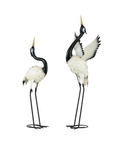 Садовые статуи Outsunny 2pc Heron Garden Statues, Metal Yard Art Bird Sculptures