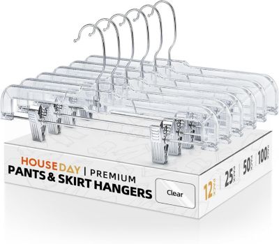 Вешалки для брюк и юбок HOUSE DAY 14 inch Plastic с регулируемыми зажимами