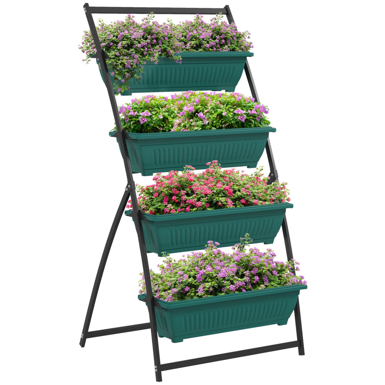 4-Tiered Vertical Garden Ergonomic, Space-Saving, Elevated Planter