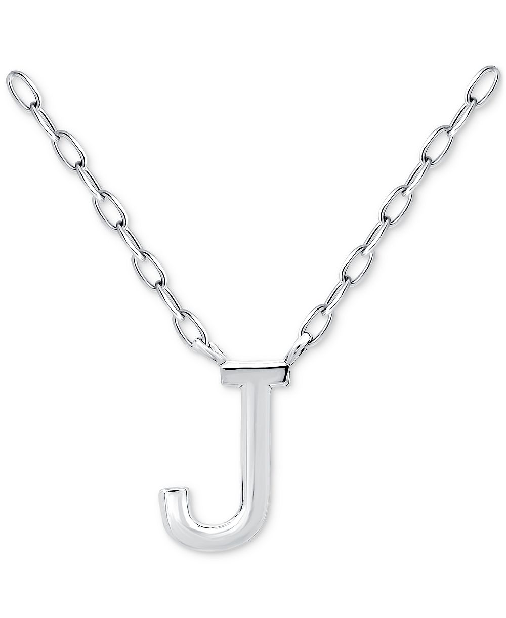 Giani Bernini подвеска Initial J из стерлингового серебра, 16" + 2" удлинитель