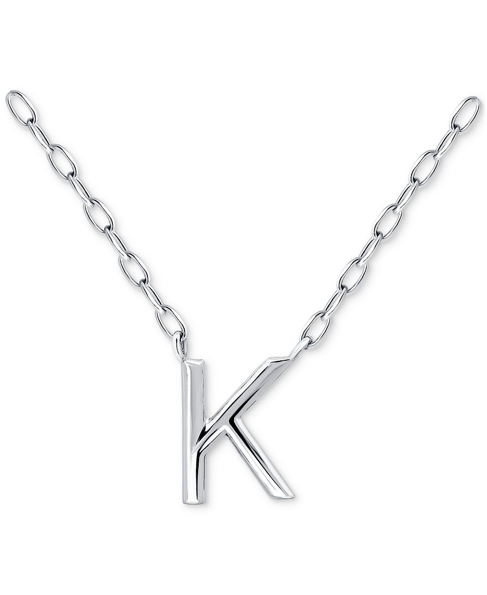 Подвеска-кулон Giani Bernini Initial K из стерлингового серебра, 16" + 2" удлинитель
