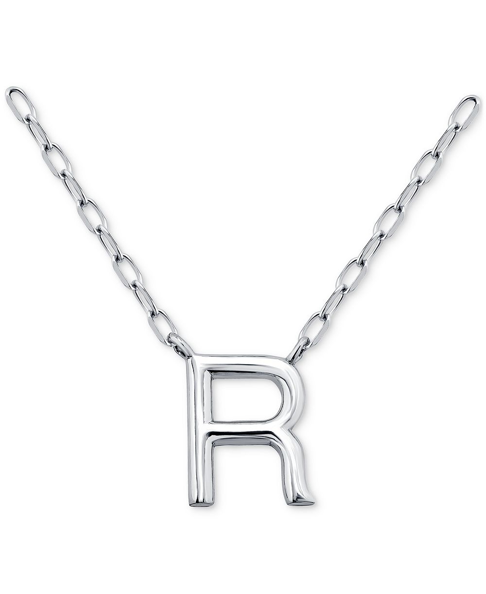 Подвеска Giani Bernini Initial R Pendant Necklace из стерлингового серебра, 16" + 2" extender