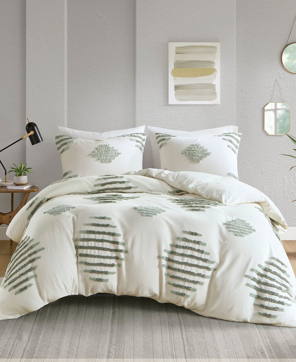 INK+IVY Комплект из 3-х пододеяльников Tahli Tufted Chenille, King/California King