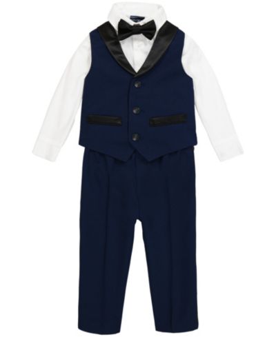 Nautica Baby Boys' Tuxedo Vest, Shirt, Tie and Dress Pants, 4-Piece Set